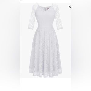 White vintage wedding dress